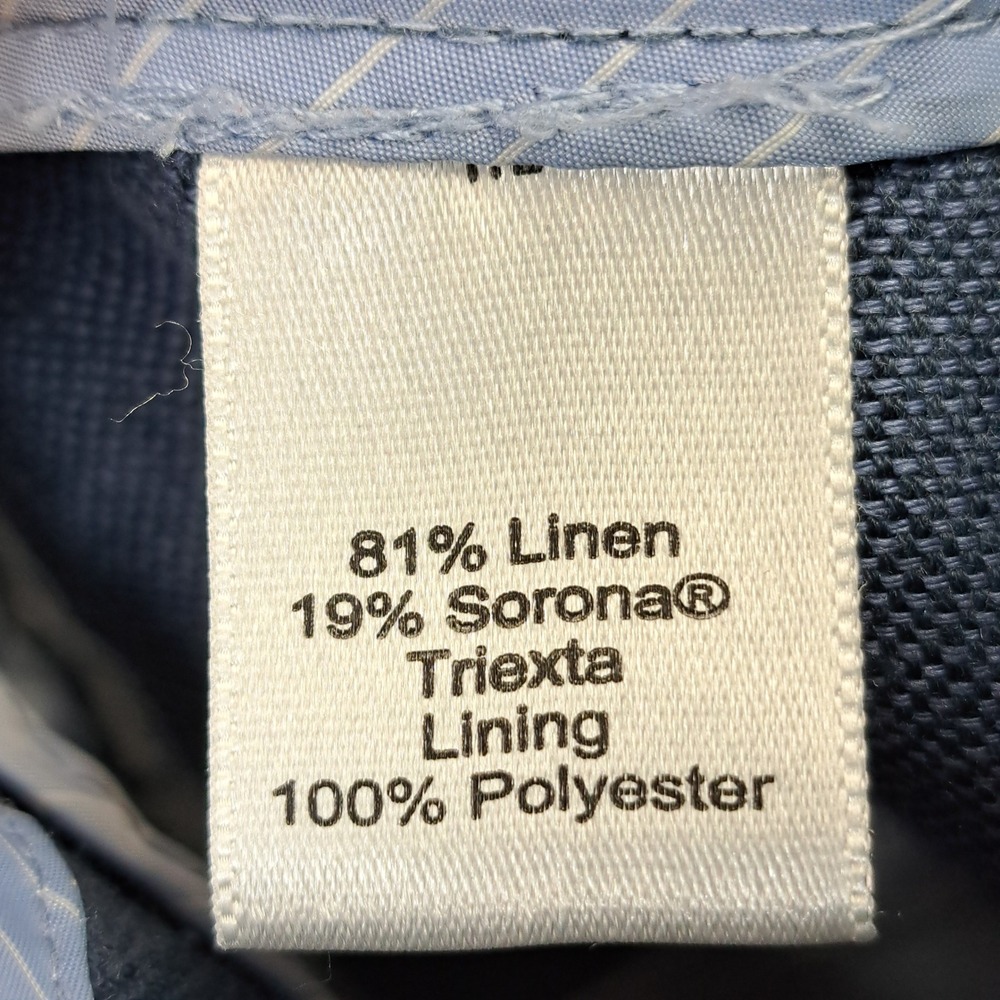 JOS A Bank RESERVE Blazer Jacket Men XL Blue Linen Blend Tailored Fit 44R - Picture 7 of 8